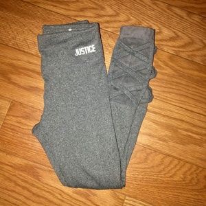 Justice Bottoms - Girls Justice Gray Legging Size 6/7 Justice Bottoms - Girls Justice Gray Legging Size 6/7